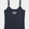 Ribbed Swan Graphic Cami