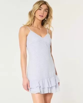 Ruffle Chiffon Mini Dress