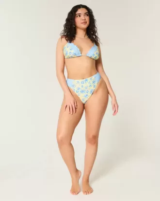 Ruffle Edge Triangle Bikini Top