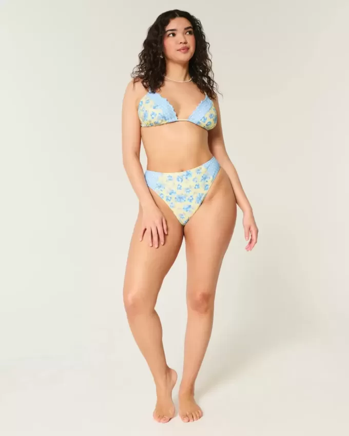 Ruffle Edge Triangle Bikini Top