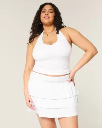 Ruffle Knit Mini Skort