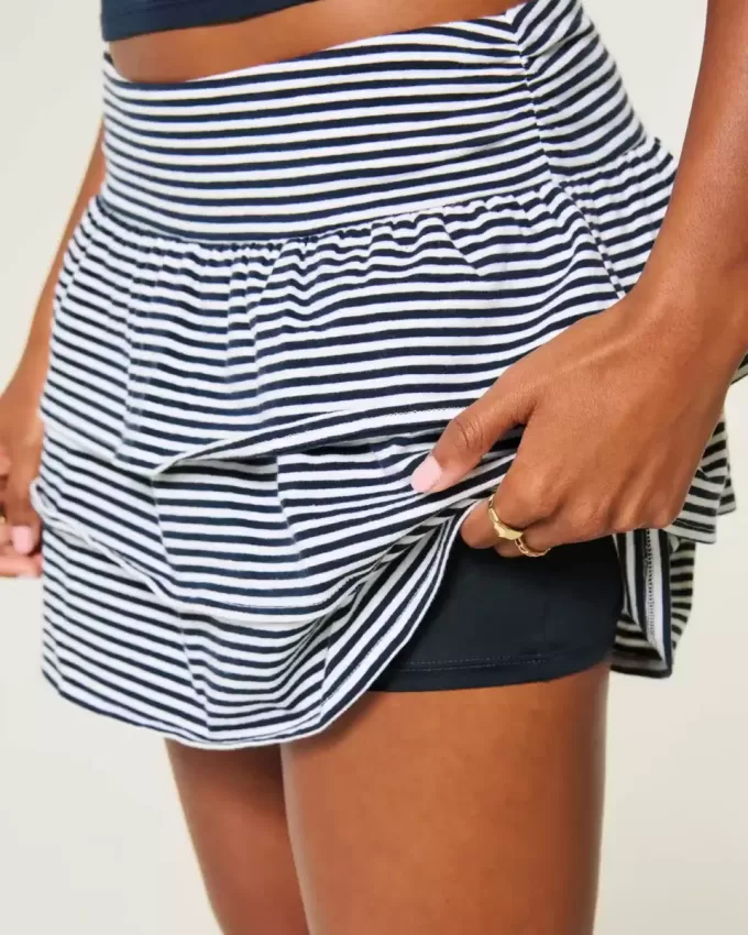 Ruffle Knit Mini Skort
