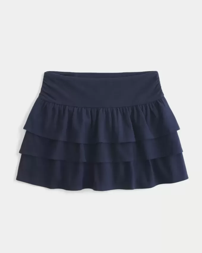 Ruffle Knit Mini Skort