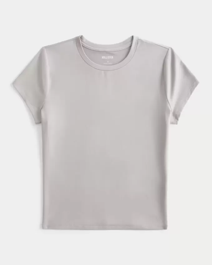 Soft Stretch Seamless Fabric Longline Baby Tee