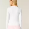 Seamless Fabric Long-Sleeve Crew Top