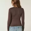 Seamless Fabric Long-Sleeve Crew Top