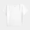 Seamless Fabric Square-Neck Baby Tee