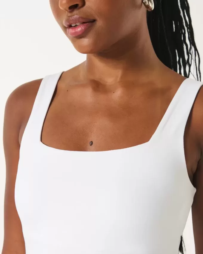 Seamless Fabric Square-Neck Tank