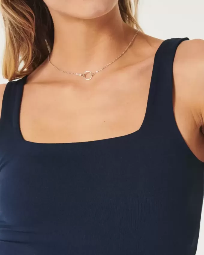 Seamless Fabric Square-Neck Tank