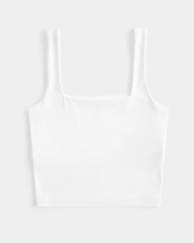 Seamless Fabric Square-Neck Tank