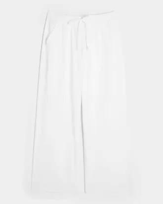 Seersucker Baggy Pull-On Pants