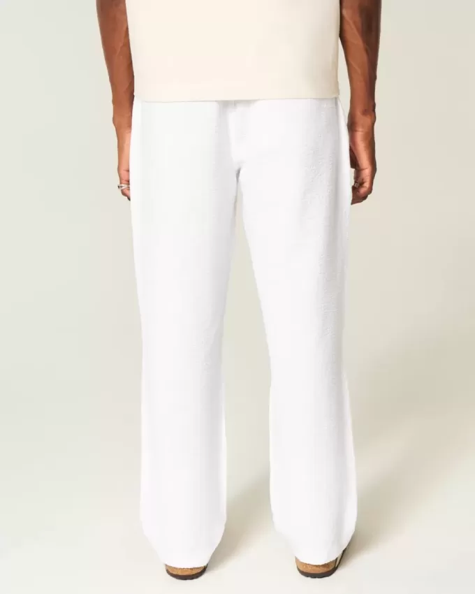 Seersucker Loose Pull-On Pants