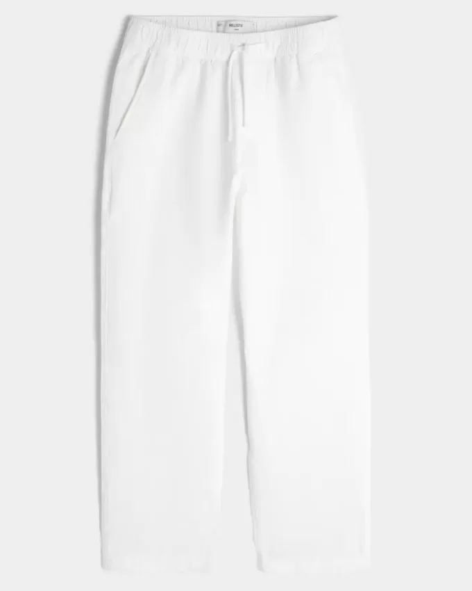 Seersucker Loose Pull-On Pants