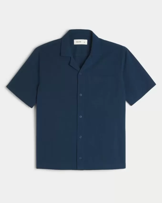 Short-Sleeve Seersucker Pocket Shirt