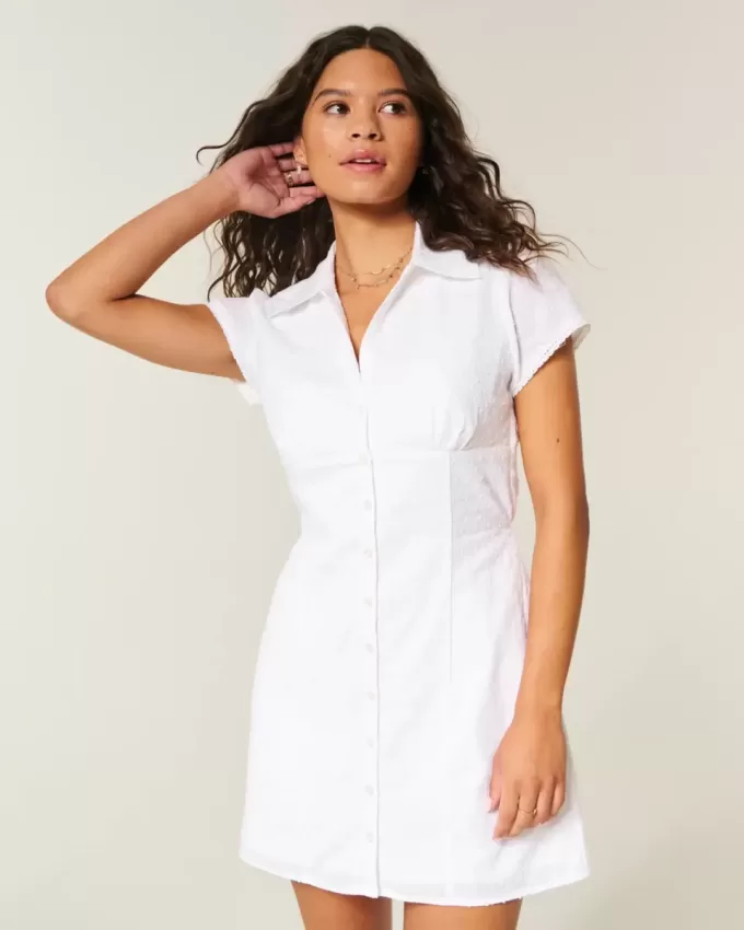 Short-Sleeve Shirt Dress