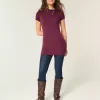 Short-Sleeve Tunic Sweater