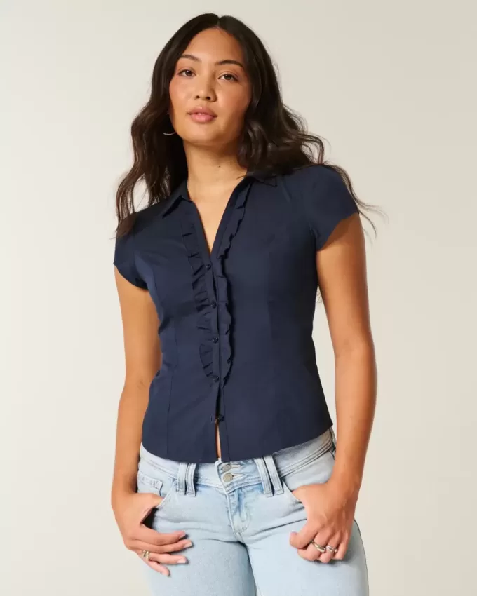 Short-Sleeve Tuxedo Shirt