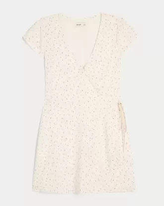 Short-Sleeve Wrap Dress