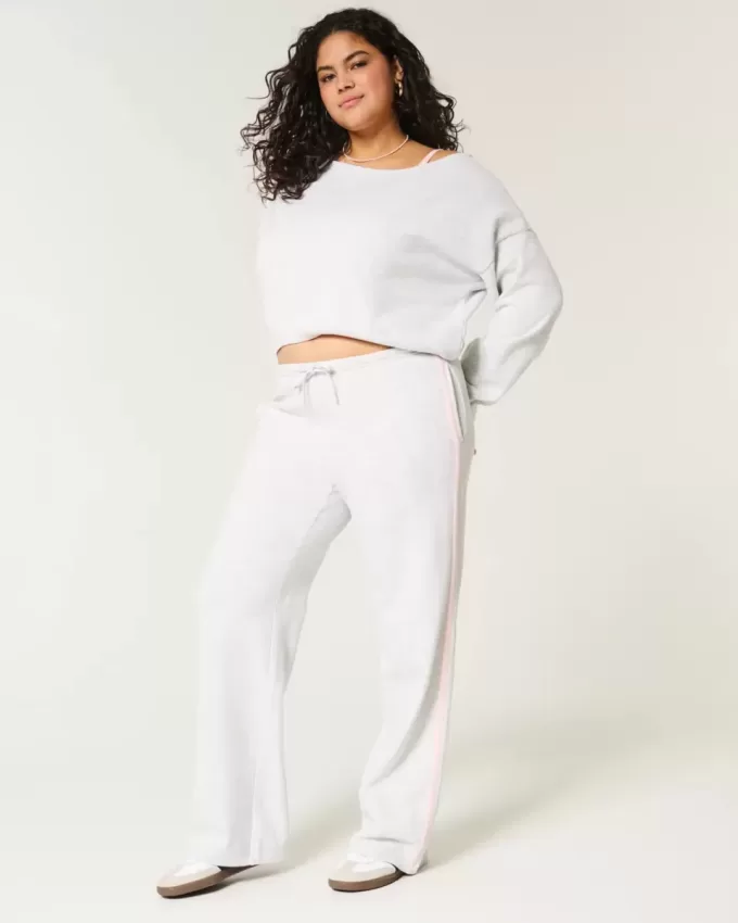 Side-Stripe Straight Sweatpants