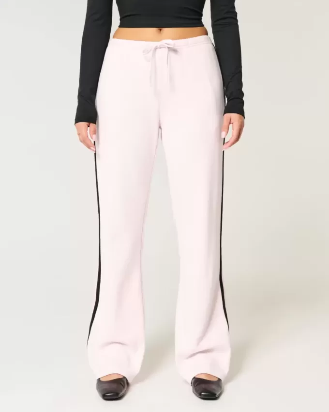 Side-Stripe Straight Sweatpants