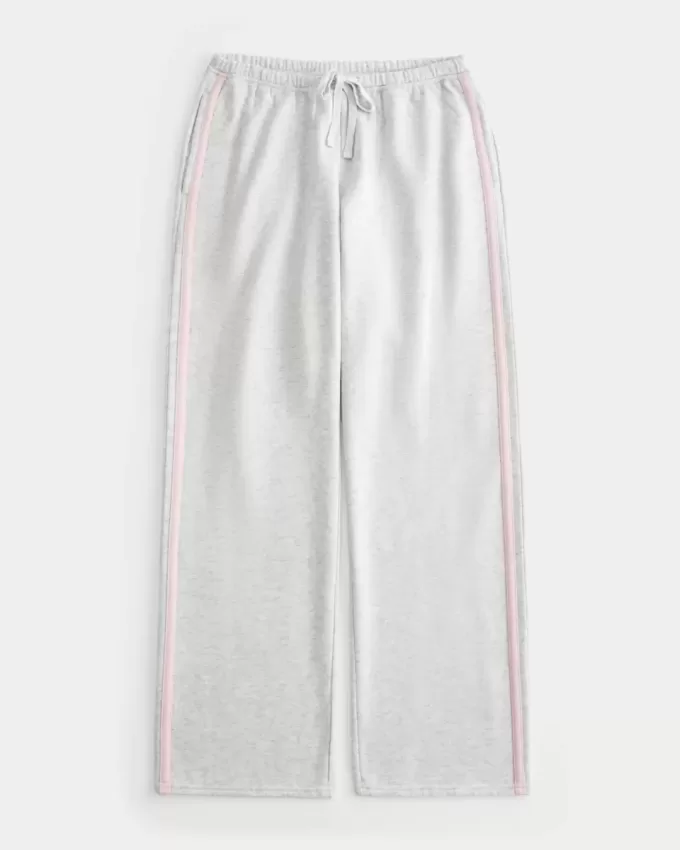 Side-Stripe Straight Sweatpants
