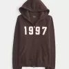 Slim 1997 Graphic Zip-Up Hoodie