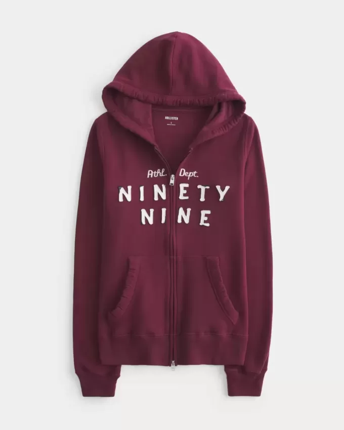 Slim 99 Graphic Zip-Up Hoodie