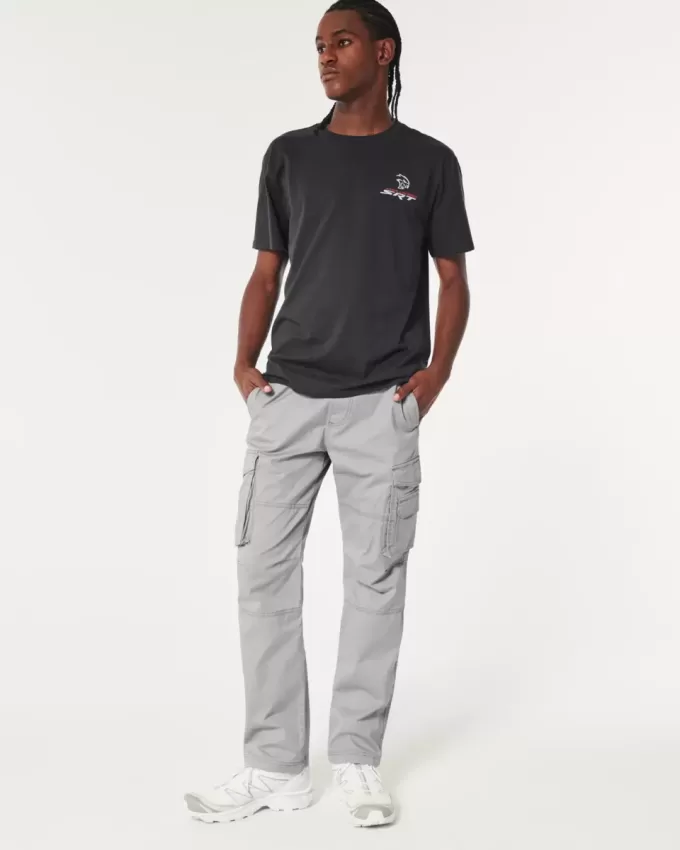 Slim Straight Cargo Pants