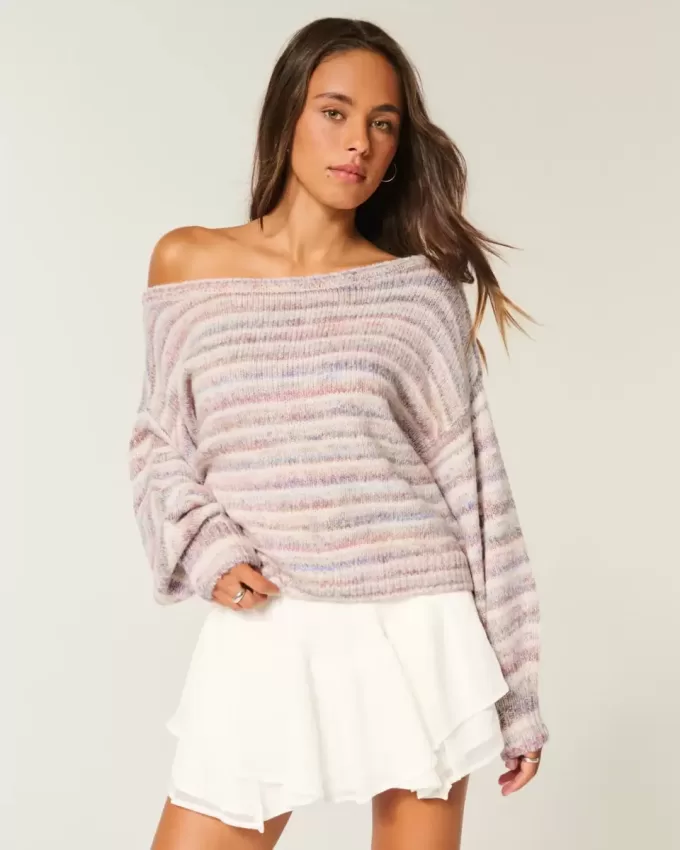 Slouchy Off-the-Shoulder Sweater