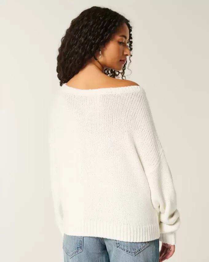 Slouchy Off-the-Shoulder Sweater