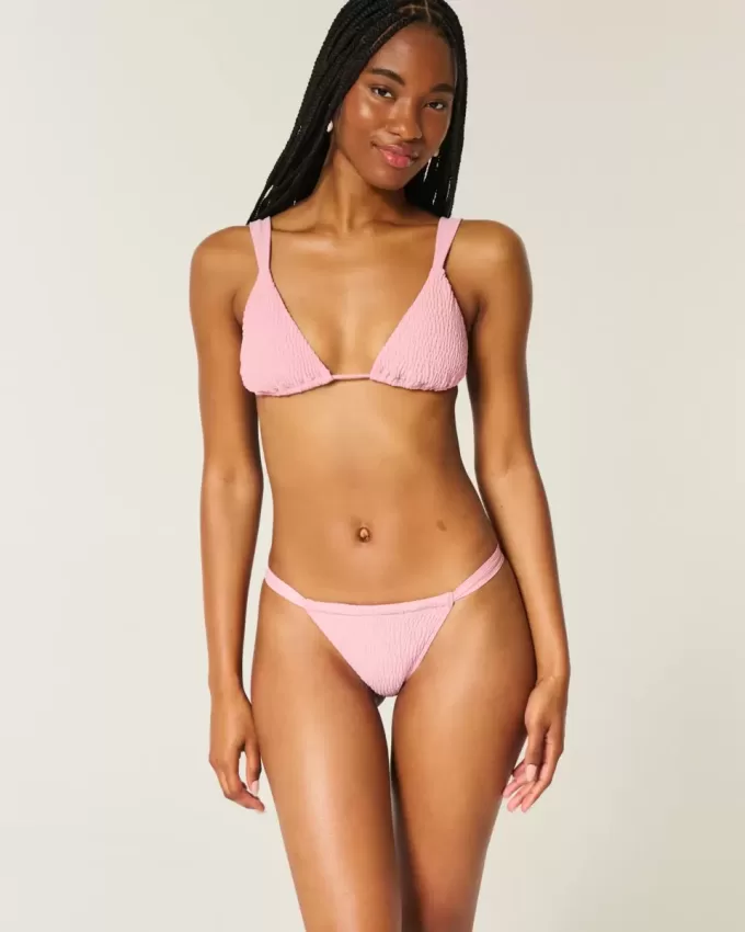 Smocked High-Leg Cheekiest Bikini Bottom