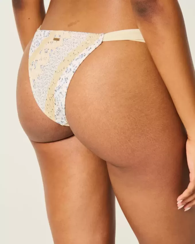 Smocked High-Leg Cheekiest Bikini Bottom