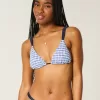 Smocked Over-the-Shoulder Triangle Bikini Top