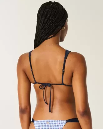 Smocked Over-the-Shoulder Triangle Bikini Top