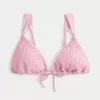 Smocked Over-the-Shoulder Triangle Bikini Top