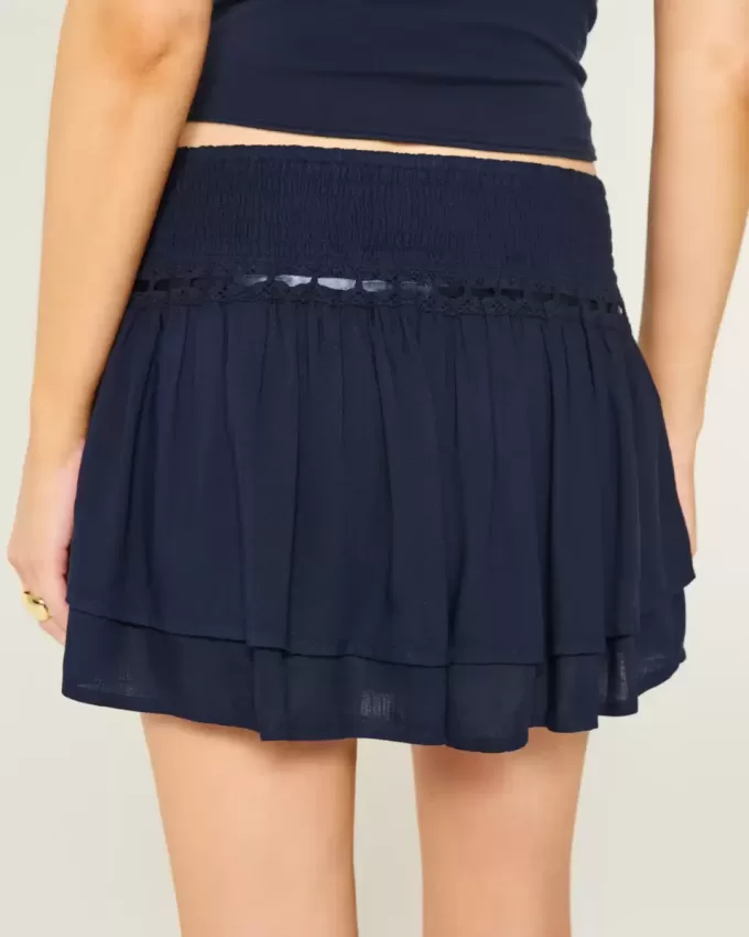 Smocked Tiered Mini Skort