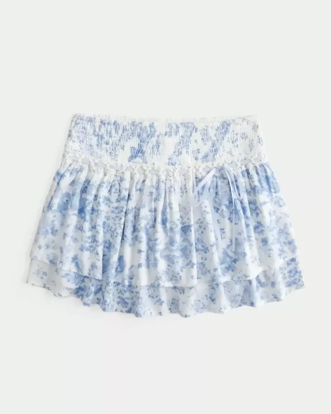 Smocked Tiered Mini Skort