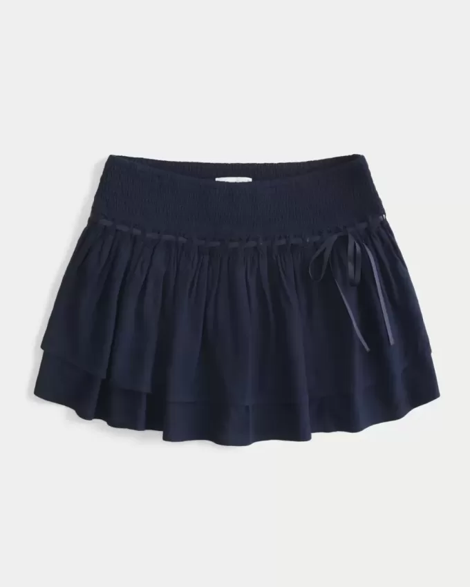 Smocked Tiered Mini Skort