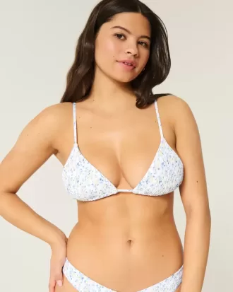 Smocked Triangle Bikini Top