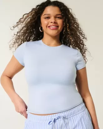 Soft Stretch Seamless Fabric Crew Baby Tee