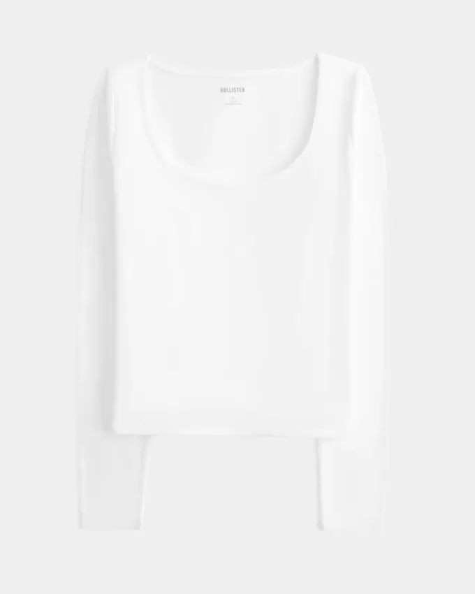 Soft Stretch Seamless Fabric Scoop Top