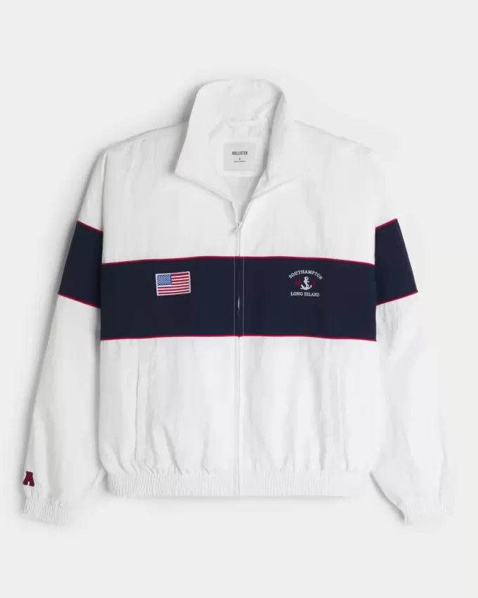 Southampton NY Graphic Zip-Up Jacket