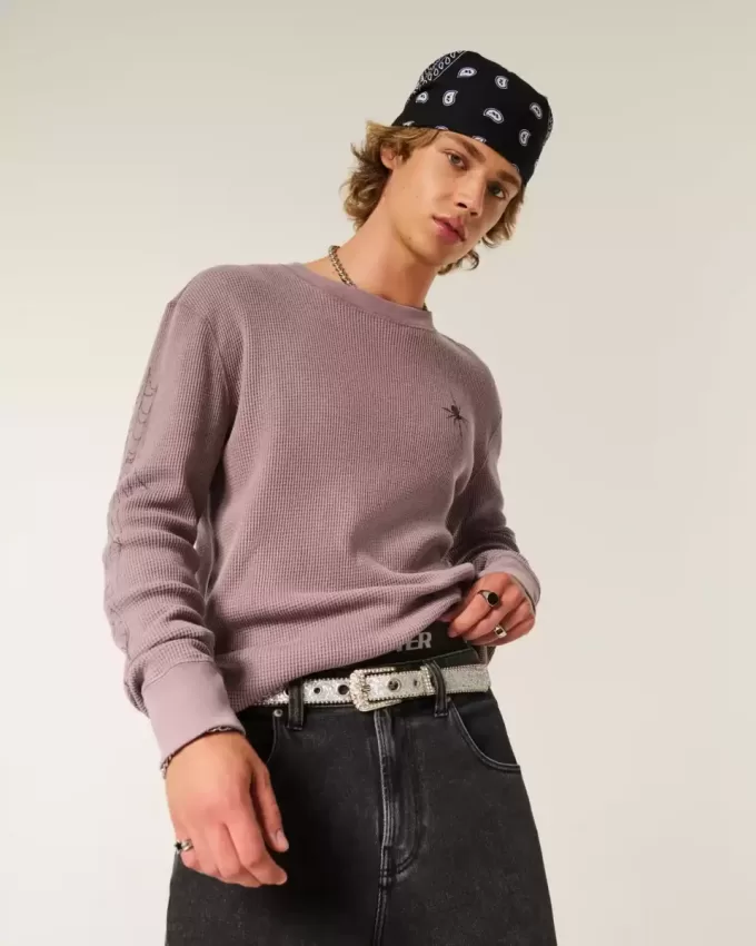 Spider Graphic Thermal Crew Shirt