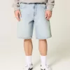 Star Graphic Baggy Denim Shorts