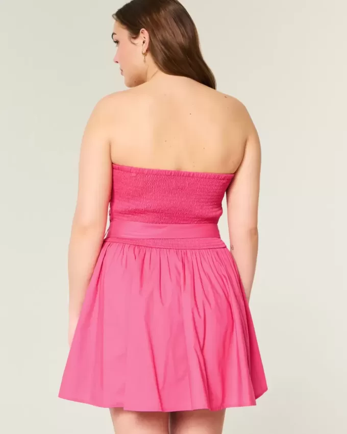 Strapless Bow Mini Dress