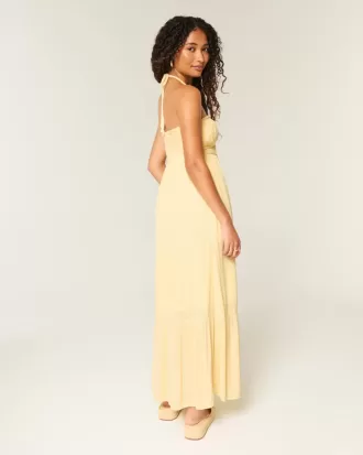 Strapless Braided Maxi Dress