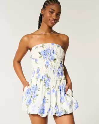 Strapless Bubble Mini Dress