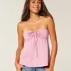 Strapless Cinched Babydoll Top