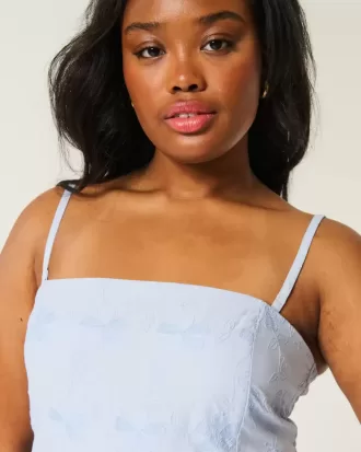 Strapless Embroidered Maxi Dress