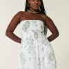 Strapless Smocked Bodice Mini Dress